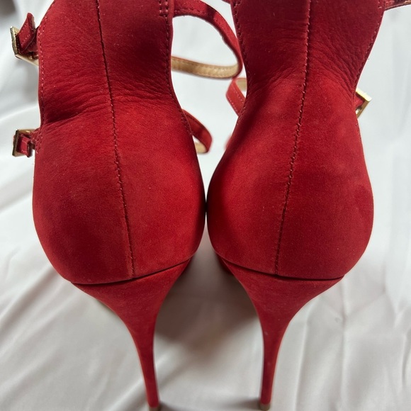 Schutz Women's Red Strappy Heels - Picture 3 of 5